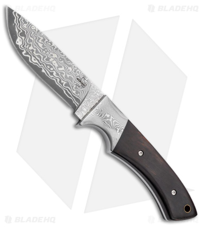 Boker Mauser Damascus Fixed Blade Knife Ebony Wood (3.54" Damascus) 02BO090DAM