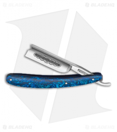 Boker Barber Notched Straight Razor Blue Paua (3" Satin) BO140557