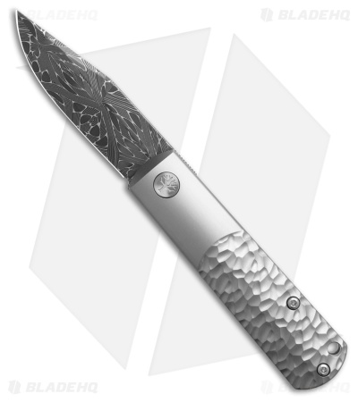 Boker Solingen BRLW Frame Lock Knife Gray Textured Ti (2.6" Meteorite Damasteel)