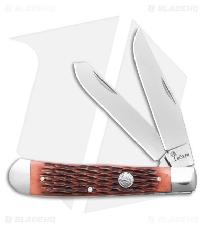 Boker TS 2.0 1095 Trapper Slip Joint Knife Jigged Brown Bone (3.2" Satin) 110881