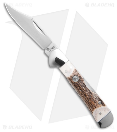 Boker TS 2.0 Mini Copper Lock Lockback Knife Stag (2.6" Satin)