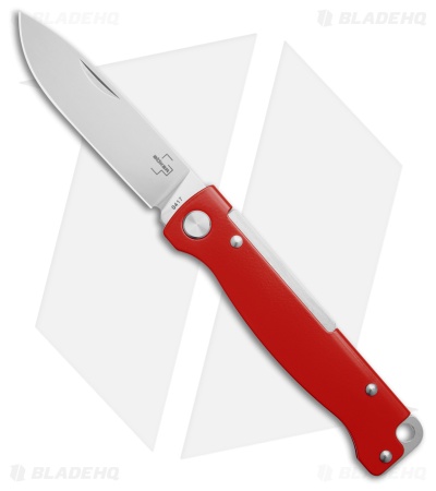 Boker Plus Atlas Slip Joint Knife Red Stainless Steel (2.9" Satin) 01BP0013