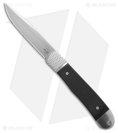 Boker Plus Hidden Release Trapper Bolster Lock Knife Black G-10 (3.1" Satin)