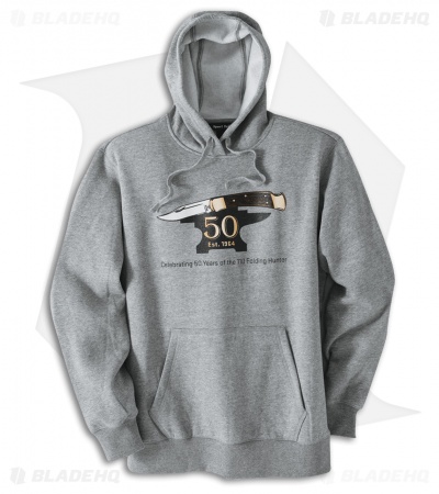 Buck 110 50th Anniversary Hoodie Heather Gray - Large