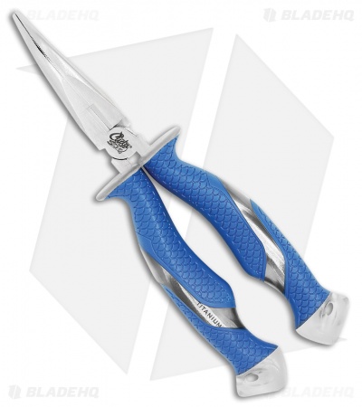 Camillus Cuda Bent Needlenose Pliers Blue Rubber CM18829