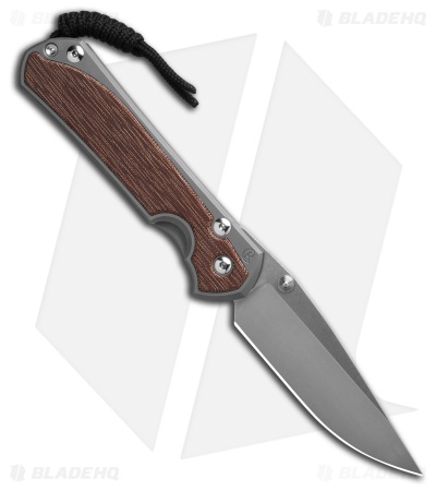 Chris Reeve Large Sebenza 31 Left Hand Frame Lock Knife GB Ti/ Micarta (3.6" SW)