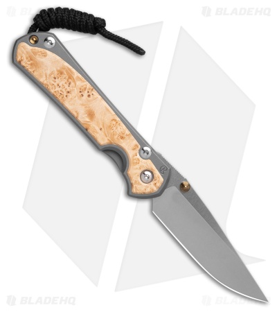 Chris Reeve Left Hand Small Sebenza 31 Frame Lock Knife Box Elder (2.94" SW)