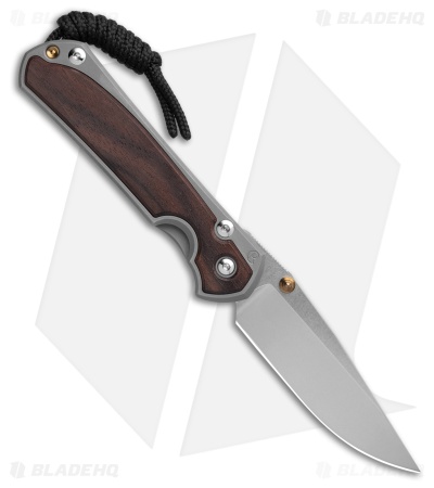Chris Reeve Left-Hand Small Sebenza 31 Knife Macassar Ebony (2.94" Stonewash)