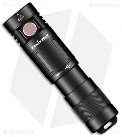 Fenix E09R Black Flashlight Black Aluminum (600 Lumens)