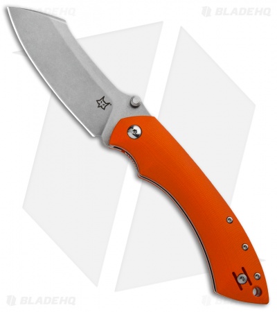 Fox Knives Pelican Liner Lock Knife Orange G-10 (3.5" Stonewash )  *DISCOUNTED*