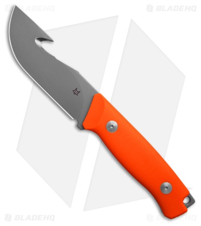 Fox Knives Ejector Drop Point Fixed Blade Knife Orange G-10 (4.4