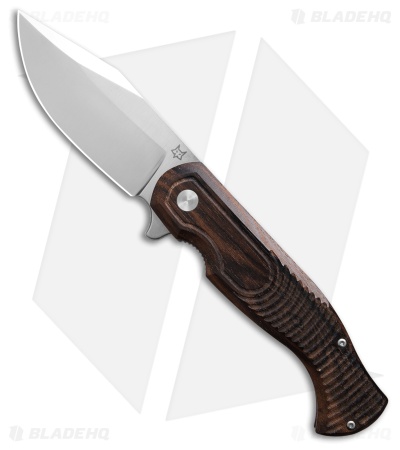 Fox Knives Eastwood Tiger Manual Liner Lock Knife Ziricote Wood (3.5