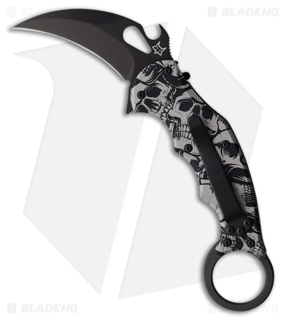 Fox Knives "The End" Karambit Liner Lock Knife Aluminum (2.6" Black)