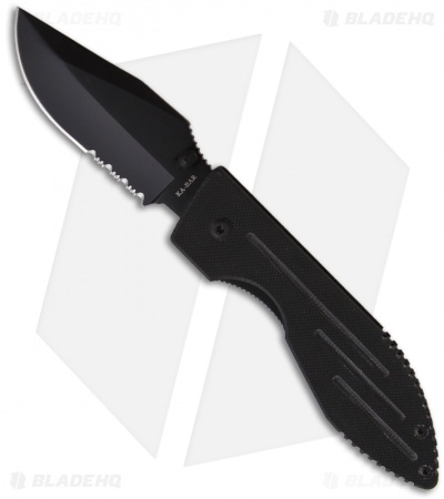 Ka-Bar Warthog Liner Lock Knife (3.06" Black Serr) 3073