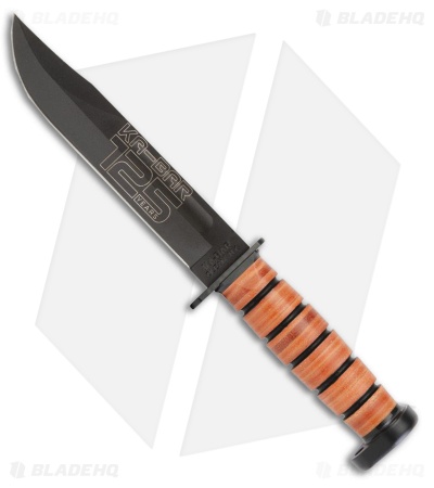 Ka-Bar 125TH Anniversary Dogs Head Fixed Blade Knife (7" Black Oxide)