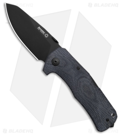 LionSteel TM1 Blue Micarta Reverse Tanto Black Sleipner