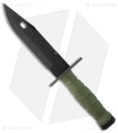 Ontario 490 M-9 Green Bayonet & Scabbard OD Green (7
