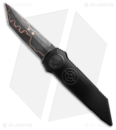 Paragon D/E Tanto Dredd Lock Knife Black Cerakote Aluminum (4" Raindrop Gomai)