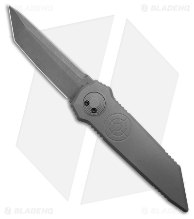 Paragon D/E Tanto Dredd Lock Knife Distressed Titanium (4" Distressed)
