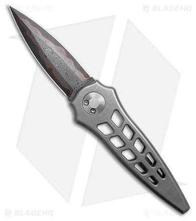 Paragon Warlock Enchanter Knife Skeletonized Ti (3.8" Baker Forge Raindrop)