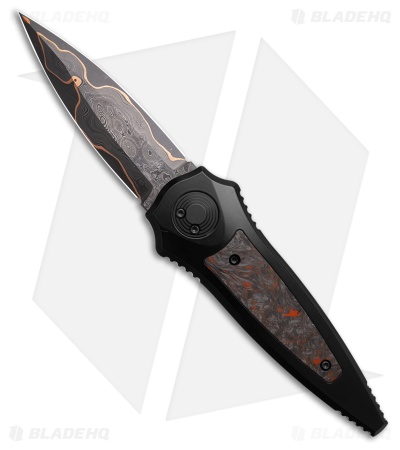 Paragon Warlock Folding Knife Black Ti/ Marbleized Copper CF (3.9