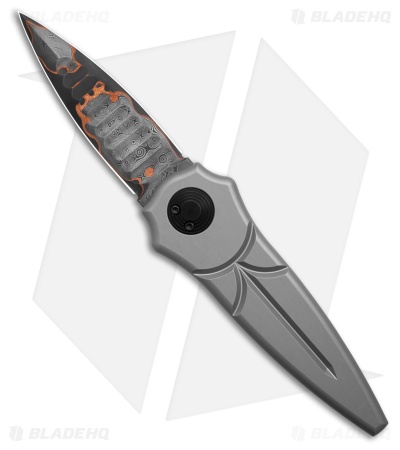 Paragon Warlock-X Folding Knife Clear Al (3.9" Baker Forge Raindrop Dam)