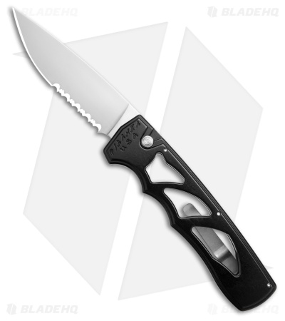Piranha MagnaRaptor Automatic Knife Black Aluminum (3.4