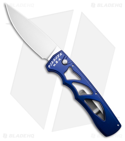 Piranha MagnaRaptor Automatic Knife Blue Aluminum (3.4" Satin)