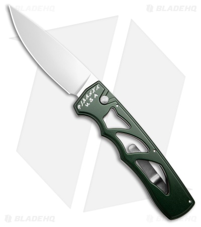 Piranha MagnaRaptor Automatic Knife Green Aluminum (3.4" Satin)