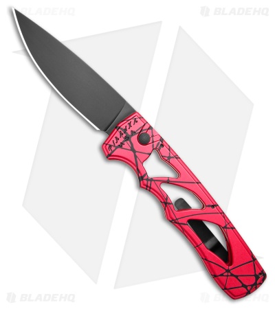 Piranha MagnaRaptor Automatic Knife Pink Aluminum (3.4" Black)