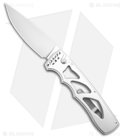 Piranha MagnaRaptor Automatic Knife Silver Aluminum (3.4" Satin)