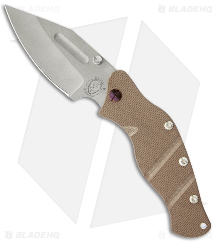 Sniper Bladeworks LPC Framelock Folder Brown Knife (3.75