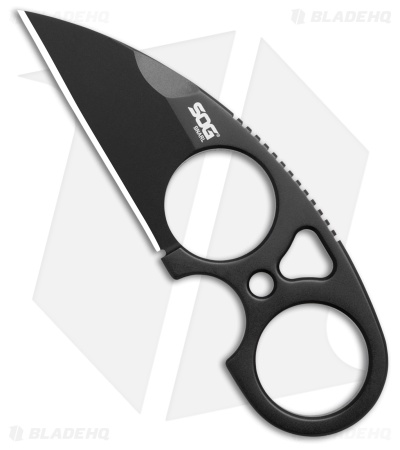 SOG Snarl Fixed Blade Knife Black Stainless Steel (2.3" Black) SOG-JB02K-CP