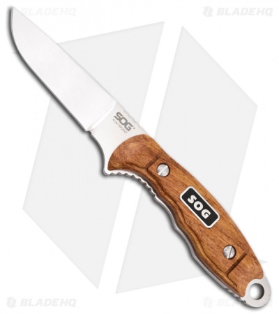 SOG Huntspoint Boning Fixed Blade Knife Wood (3.6" Satin) HT022L