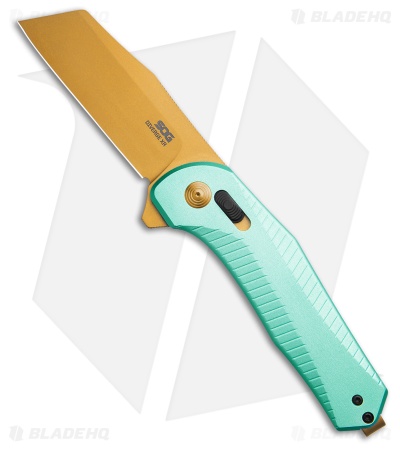SOG Diverge Wharncliffe XR Lock Knife Light Blue Alum (3" Gold)DISCOUNT