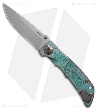 Spartan Blades Harsey SHF Frame Lock Knife Green Plague Doctor (3.25" SW)