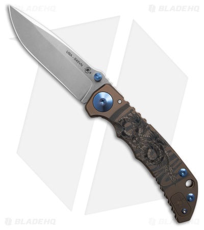 Spartan Blades Harsey Frame Lock Knife Special Edition Dragon Titanium (4
