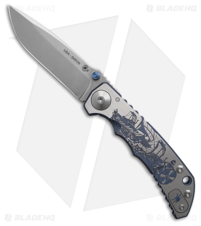 Spartan Blades Harsey Frame Lock Knife Viking Longboat Titanium (4