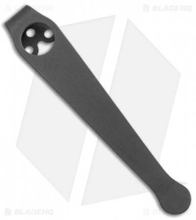 Lynch Northwest Long Titanium Spyderco Pocket Clip (Black DLC) NW