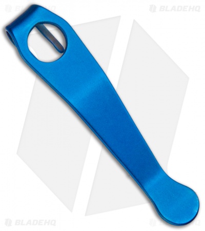 Lynch Northwest Spyderco Titanium Replacement Pocket Clip (Blue Ano)