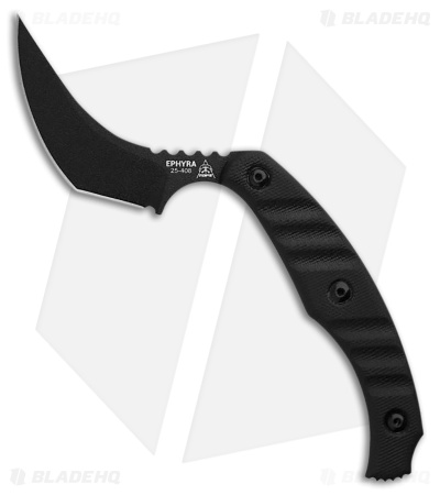 TOPS Ephyra Fixed Blade Knife Black G-10 (2.9" Black 1095)