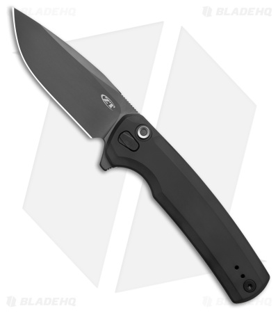 Zero Tolerance 0044 Button Lock Knife Black Titanium (3.25" Black) 0044BLK