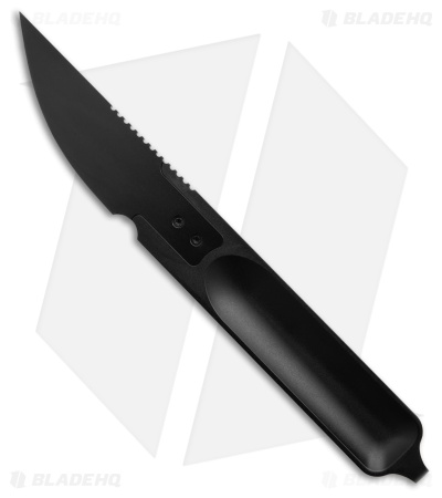 Arcform Alt:Cut Straight Back Minimal Fixed Blade Knife Black Ti (2" Black)