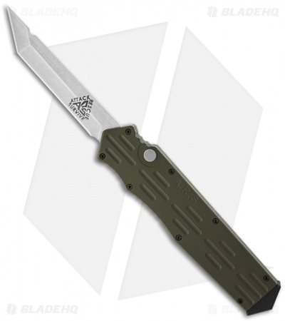 A.R.S. Gen III OTF Green Automatic Tanto Knife (3.5" Plain)