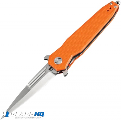Artisan Cutlery Hornet Liner Lock Knife Orange G-10 (3.54" Satin D2)