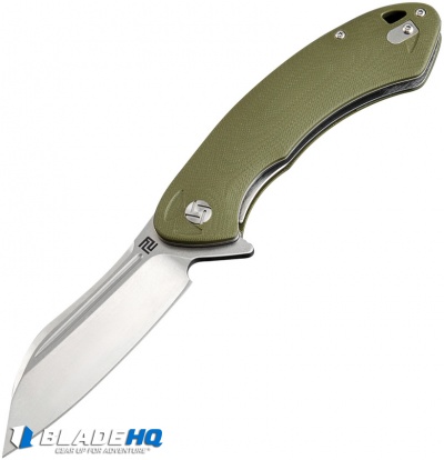 Artisan Cutlery Eterno Liner Lock Knife Smooth OD Green G-10 (3.54