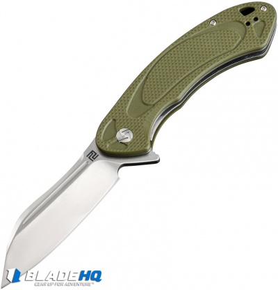 Artisan Cutlery Eterno Liner Lock Knife OD Green G-10 (3.54" Stonewash D2)
