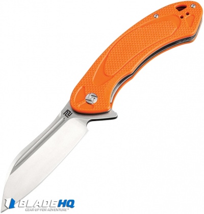 Artisan Cutlery Eterno Liner Lock Knife Orange G-10 (3.54" Stonewash D2)