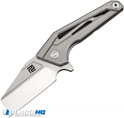 Artisan Cutlery Ravine Frame Lock Knife Gray Titanium (3" Satin Bohler M390)