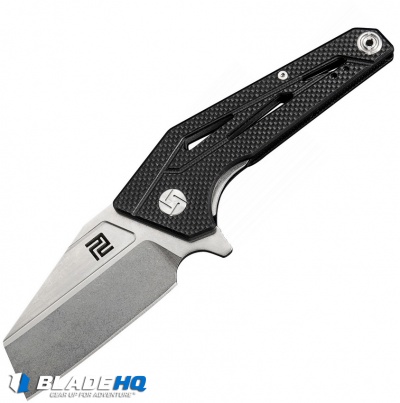 Artisan Cutlery Ravine Liner Lock Knife Black G-10 (3.25" Stonewash)